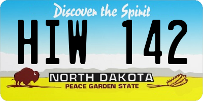 ND license plate HIW142