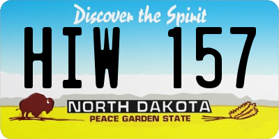 ND license plate HIW157