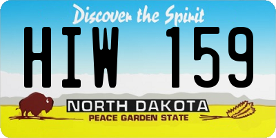 ND license plate HIW159