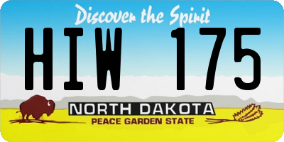 ND license plate HIW175