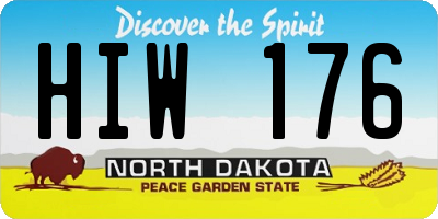 ND license plate HIW176