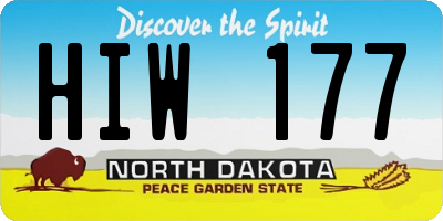 ND license plate HIW177