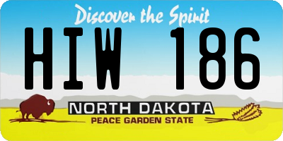 ND license plate HIW186