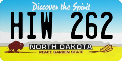 ND license plate HIW262