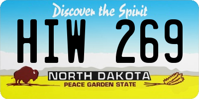 ND license plate HIW269