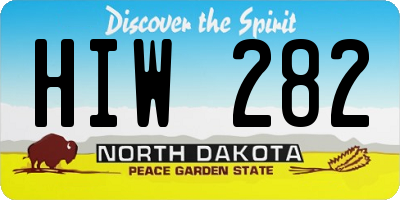 ND license plate HIW282