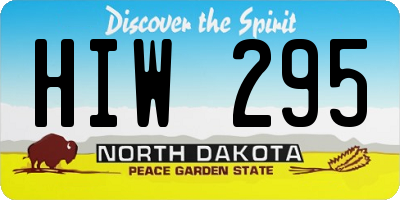 ND license plate HIW295