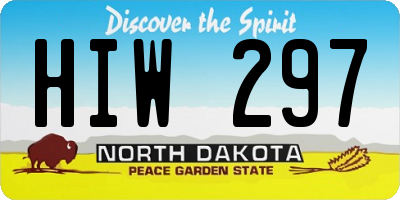 ND license plate HIW297