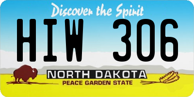 ND license plate HIW306