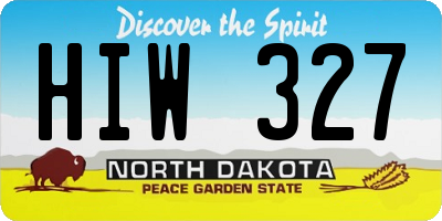 ND license plate HIW327