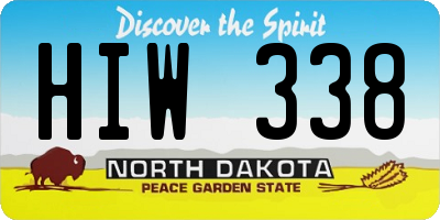 ND license plate HIW338