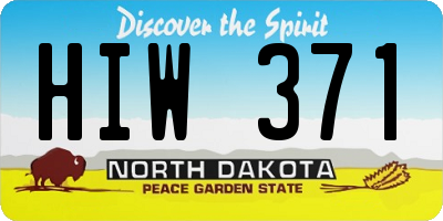 ND license plate HIW371