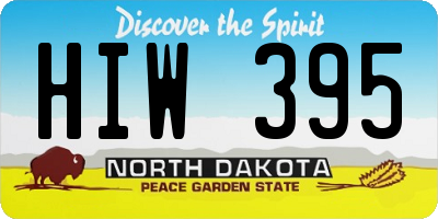 ND license plate HIW395