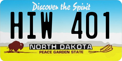 ND license plate HIW401