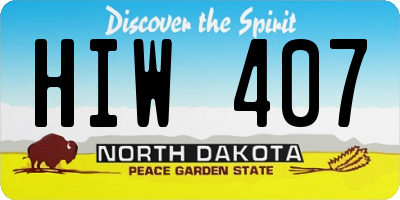 ND license plate HIW407