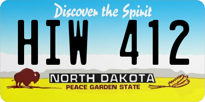 ND license plate HIW412