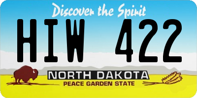 ND license plate HIW422