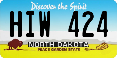 ND license plate HIW424