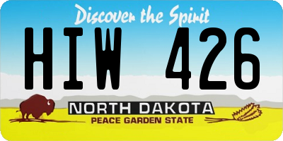 ND license plate HIW426