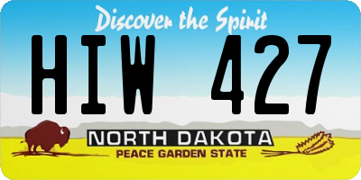 ND license plate HIW427