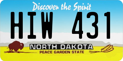 ND license plate HIW431