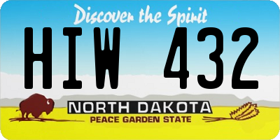 ND license plate HIW432