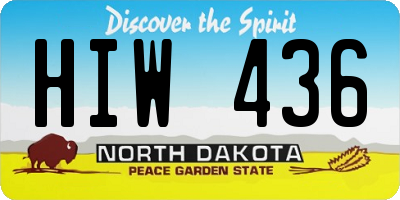 ND license plate HIW436