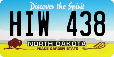 ND license plate HIW438