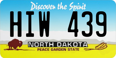 ND license plate HIW439