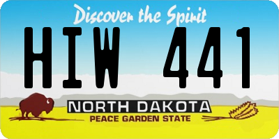 ND license plate HIW441