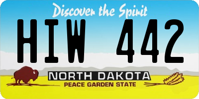 ND license plate HIW442