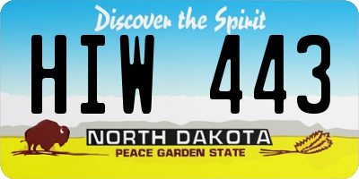 ND license plate HIW443