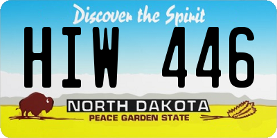 ND license plate HIW446