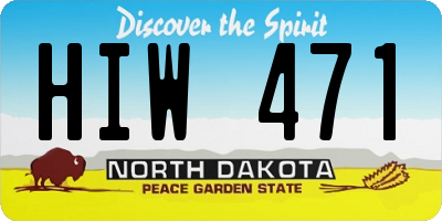 ND license plate HIW471