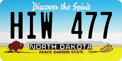 ND license plate HIW477