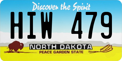 ND license plate HIW479