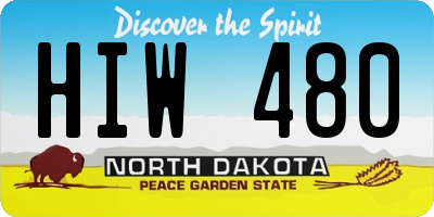 ND license plate HIW480