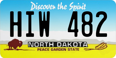 ND license plate HIW482