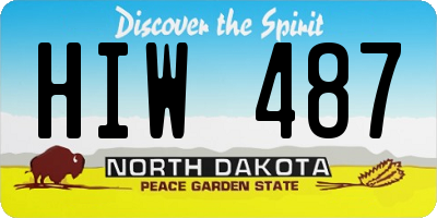 ND license plate HIW487