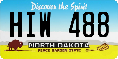 ND license plate HIW488