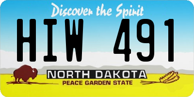 ND license plate HIW491