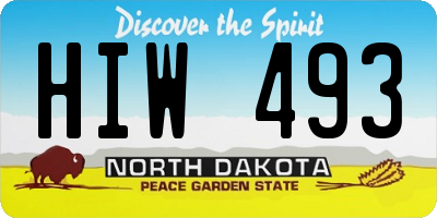 ND license plate HIW493