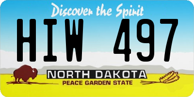 ND license plate HIW497