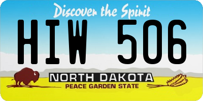 ND license plate HIW506