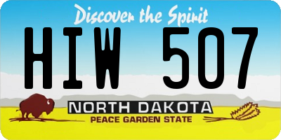 ND license plate HIW507