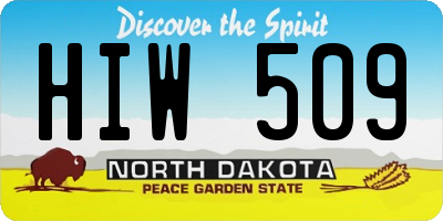 ND license plate HIW509