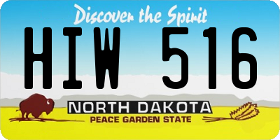 ND license plate HIW516