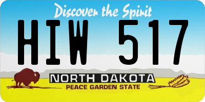 ND license plate HIW517