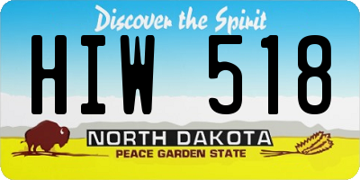 ND license plate HIW518