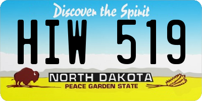 ND license plate HIW519